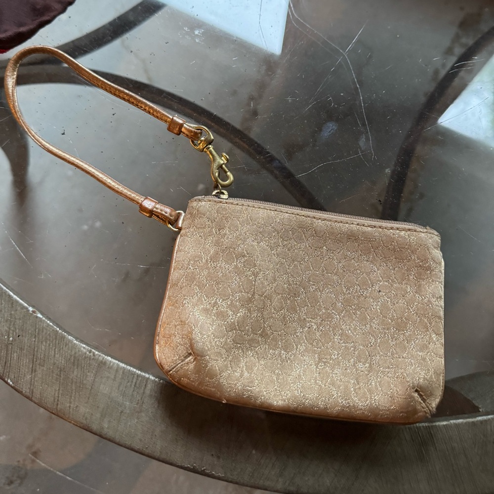 Coach Tan Wristlet